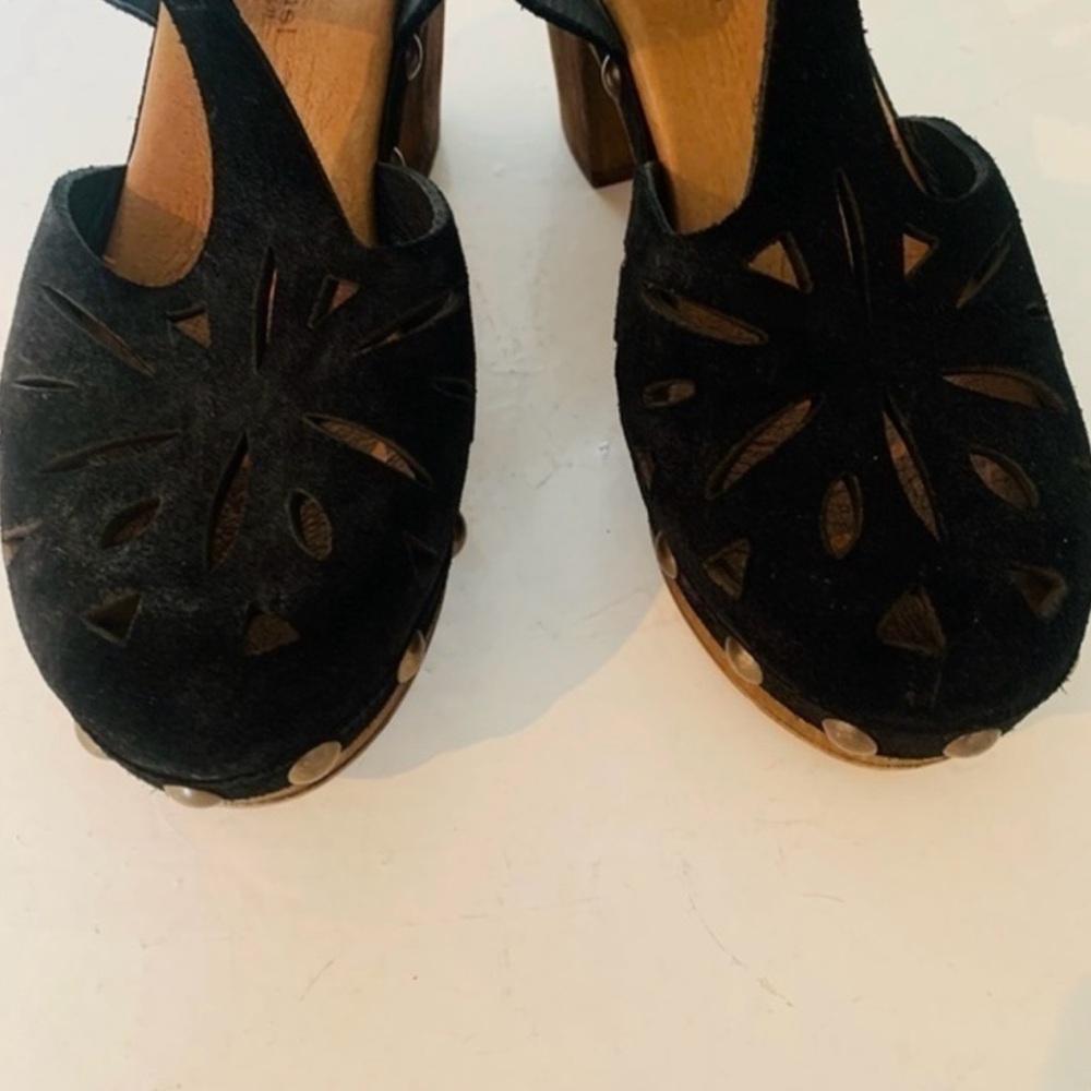 Eric Michael Black Suede Platform Nova Sandals - image 2